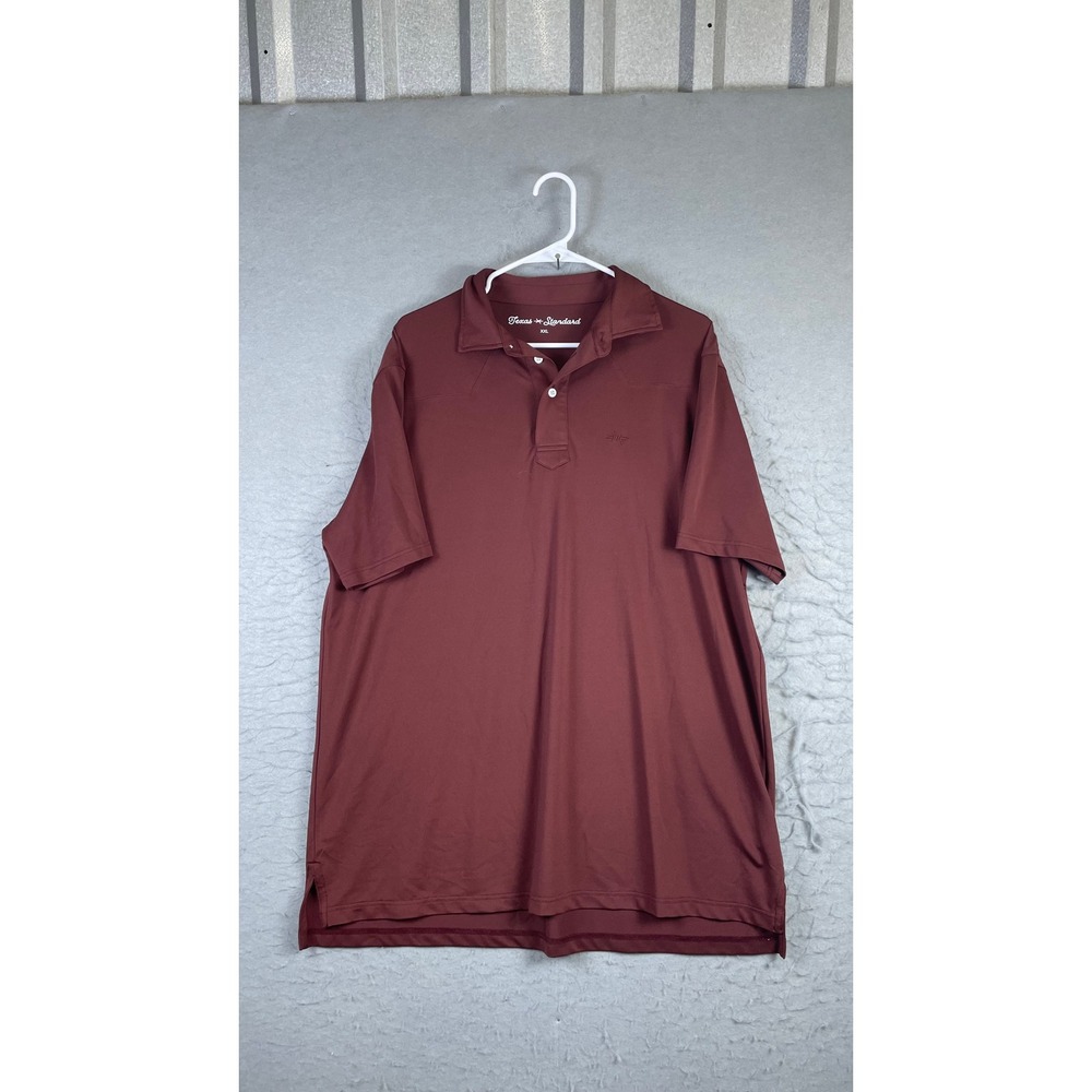 Texas Standard Polo Shirt Mens XXL Maroon Excellent Short Sleeve Performance